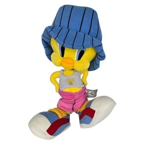 VTG‎ Looney Tunes Tweety Plush 15" Quirón 90s Hip Hop Streetwear Breakdance Rare